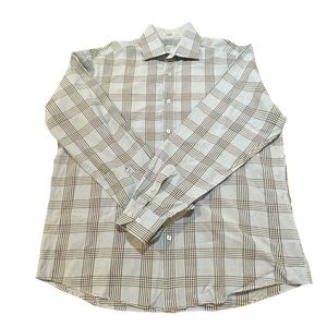 Bugatchi Shaped Fit Plaid Button-Down Shirt